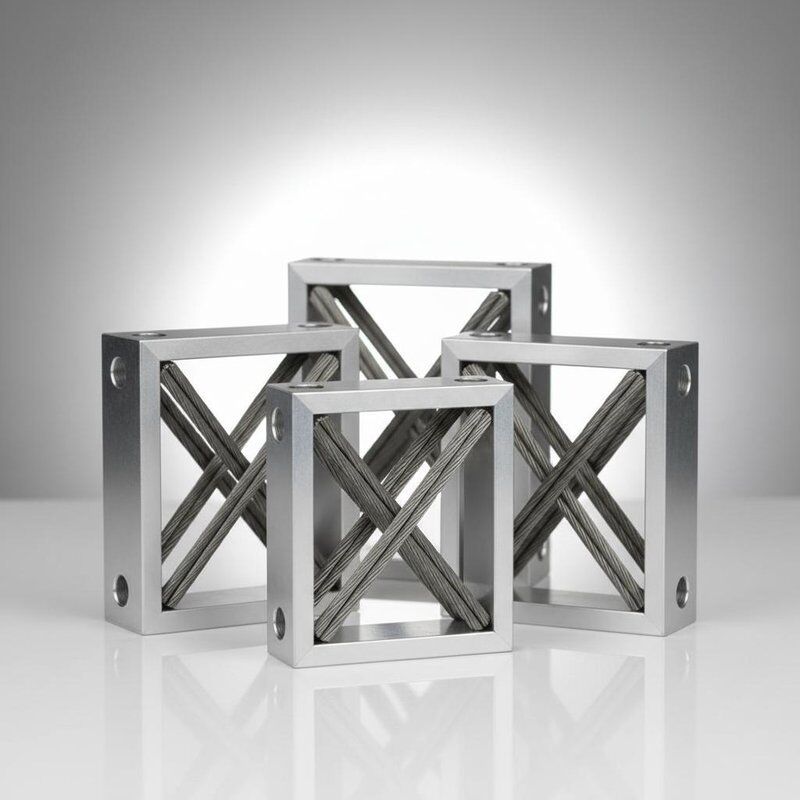 100G schokbestendig draadtouwisolator met constructie van roestvrij staal of aluminium - ISO9001:2015 gecertificeerde trillingsmontage