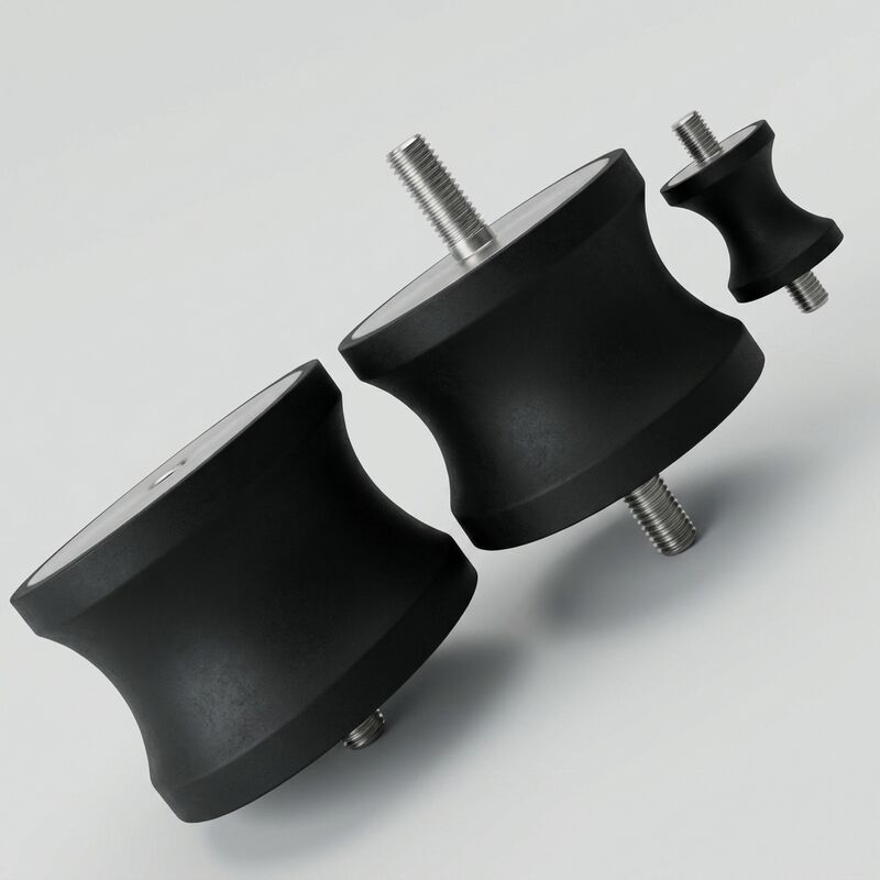 Hoan JRD-type dubbel mannelijk gegraven rubber trillingsisolatoren cilindrische rubber bevestigingen